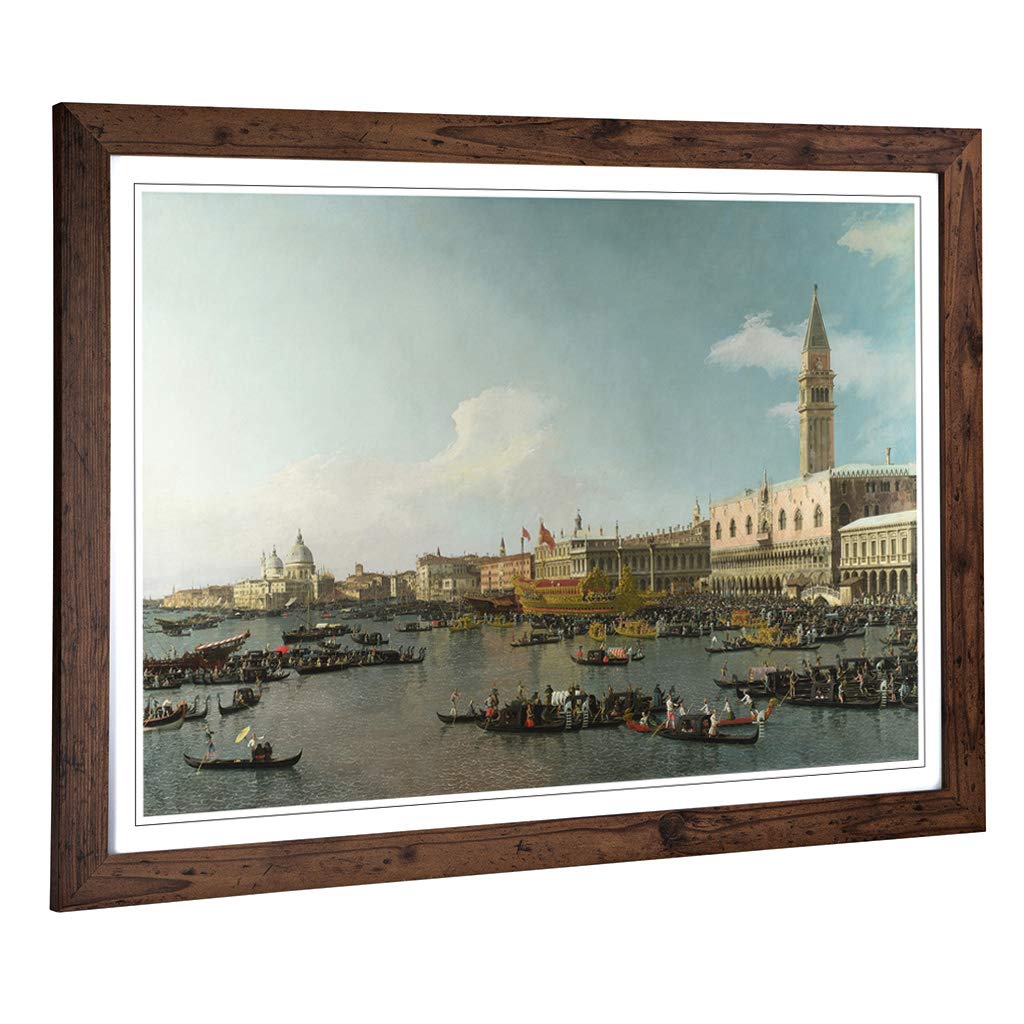 Big Box Art Framed Print of Giovanni Canaletto Ascension Day Design | Wall Art Picture | Home Decor for Kitchen, Living Room, Bedroom, Hallway, Walnut, A2 / 24.5x18 Inch / 62x45cm
