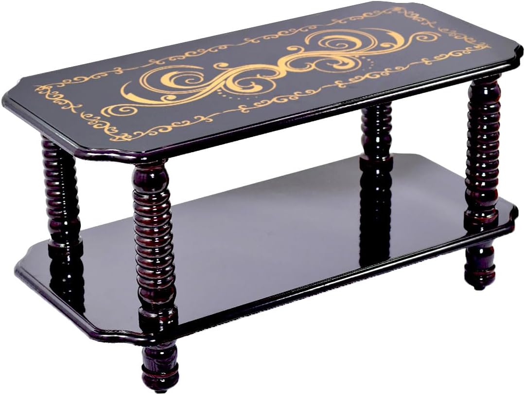 WOOD NIX Rectangle Coffee Table | Open Shelf for Living Room | 2-Tier Wooden Farmhouse Center Table with Storage | Tea Table for Living Room