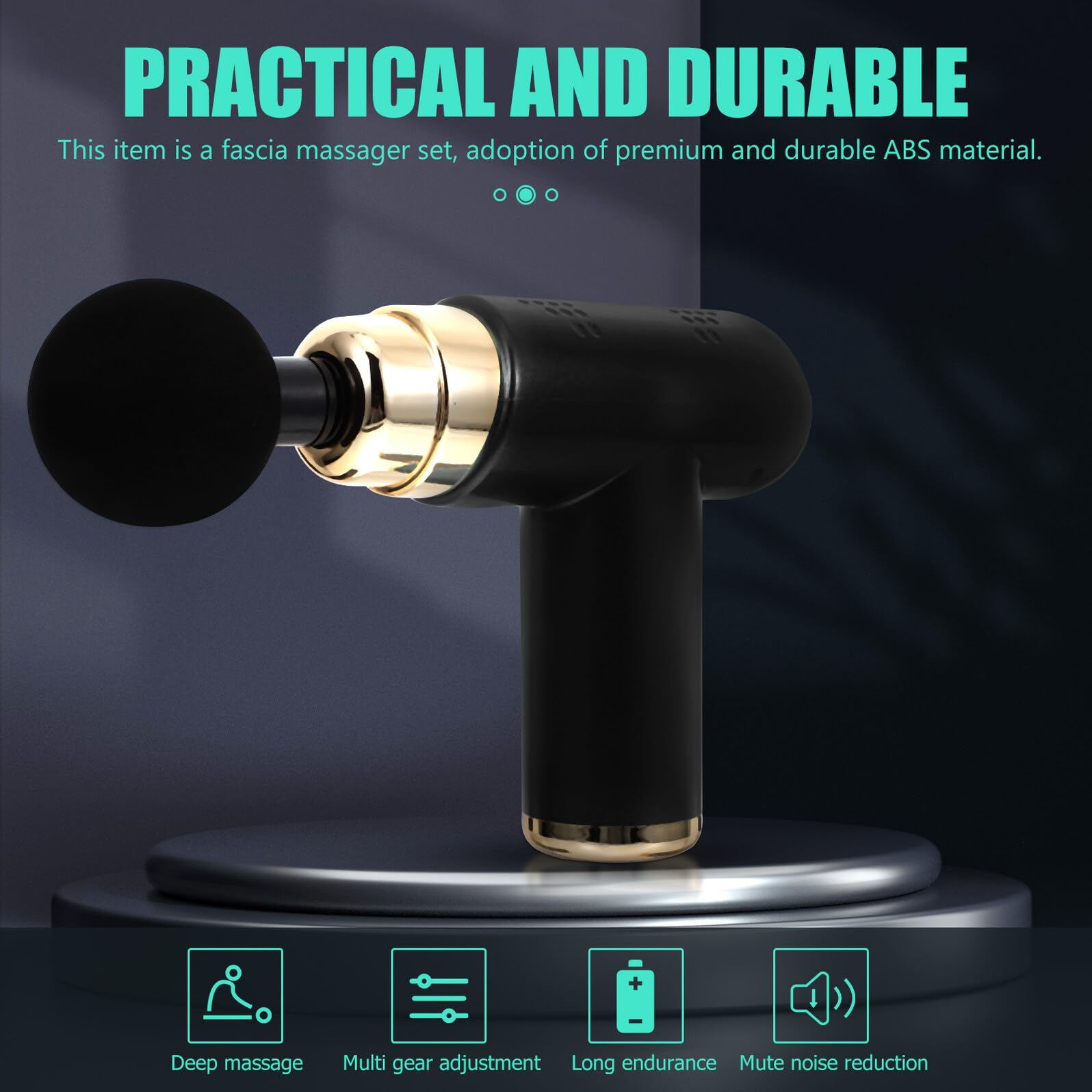 Mini Masajeador Eléctrico de Percusión Ajustable para Uso Doméstico de Terapia Profunda para Cuello Espalda y Piernas Dispositivo Portátil para Aliviar Muscular y Rigidez