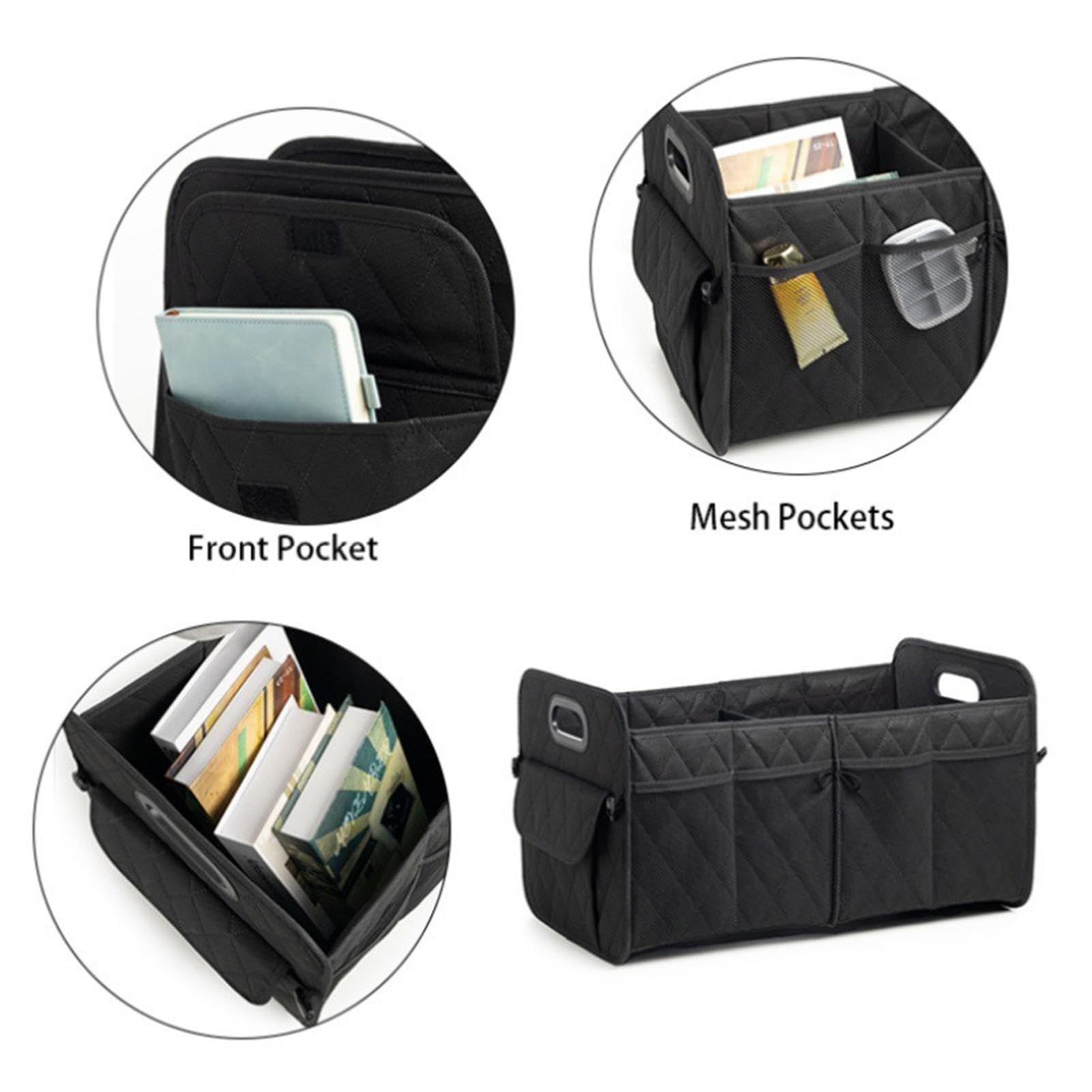 Foldable Car Boot Bag 50L Trunk Organizer with Non-slip Bottom Side Pockets