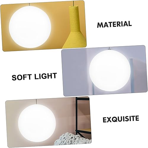Vista 17 de Vaguelly Sombra de globos de vidrio de 7 pulgadas para accesorios de luz, pantallas de lámpara de globo de vidrio esmerilado blanco, cubierta