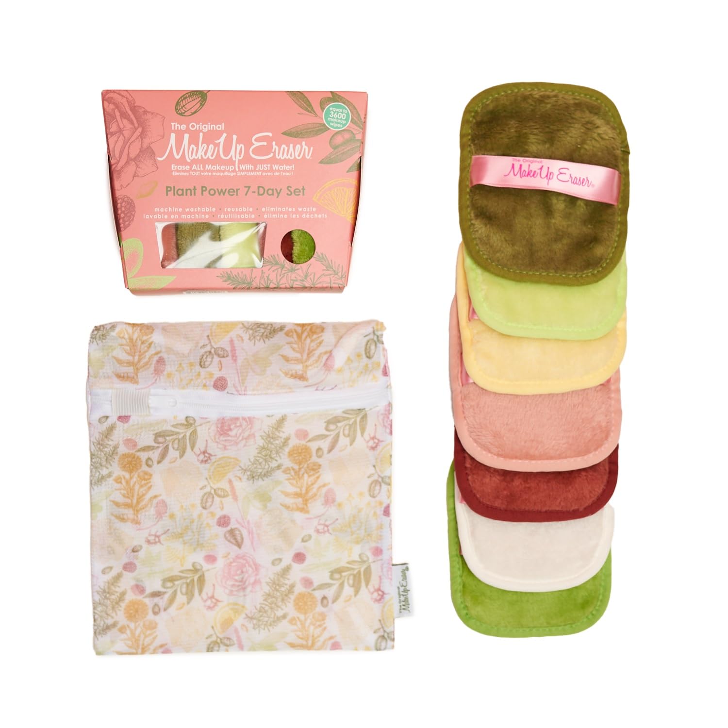 The Original MakeUp Eraser, 7-Day Set, Erase All Makeup with Just Water, Including Waterproof Mascara, Eyeliner, Foundation, Lipstick, Sunscreen, and More! 7ct