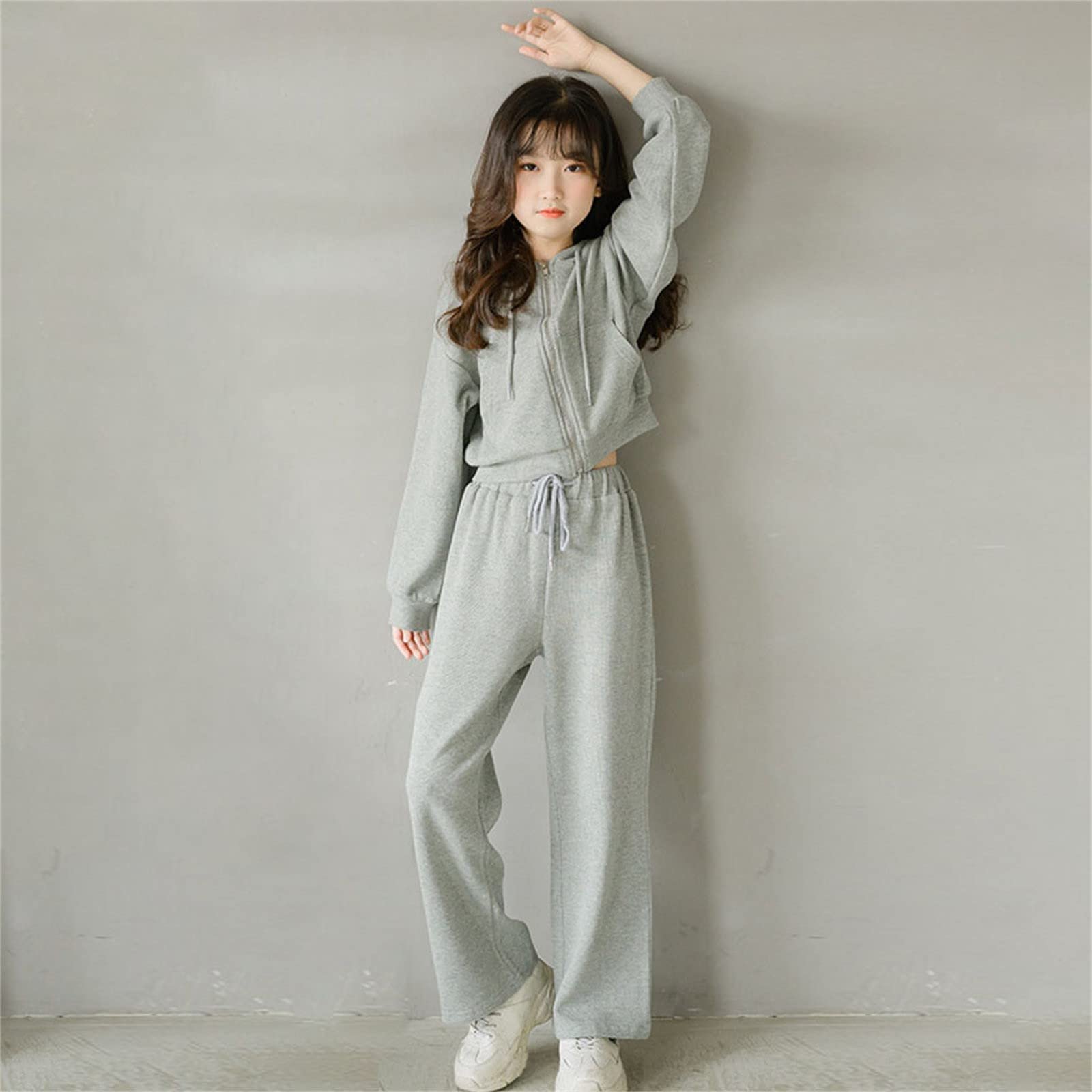 Conjunto de ropa infantil para niña y primavera y deporte, monocolor, estampado, mezcla de algodón, conjunto de dos piezas para bebé niña 56