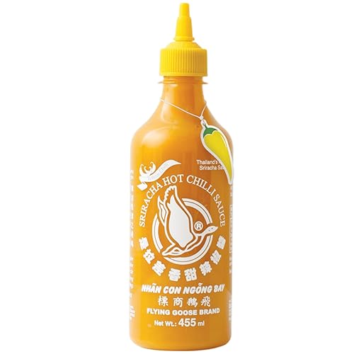 Flying Goose 15.3 oz de salsa dulce sriracha, salsa de chile dulce Sriracha, chile amarillo, 15.3 onzas líquidas (15.4 fl oz)
