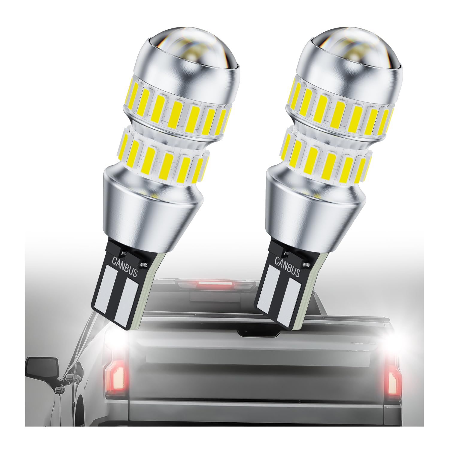 AUXITO 921 LED Bulb Reverse Lights for 2009-2014 Ford F150 and 2011-2016 F250 F350 F450 Super Duty, 6000K White Super Bright 912 906 904 916 T15 W16W LED Reverse Light Bulb Backup Lights, Pack of 2