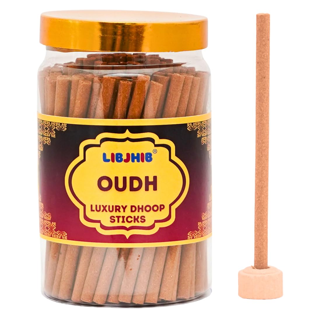 LIBJHIB® Oudh Luxury Dhoop Sticks 200 Grams - Luxury Scented Dhoop Sticks for Religious Use, Meditation, Aromatherapy, and Relaxation - Calming Fragrance.-image-2