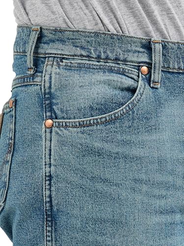 Wrangler Men's Cowboy Cut Original Fit Vintage Wash Jean, Faded Tint, 38 x 32 - image 5