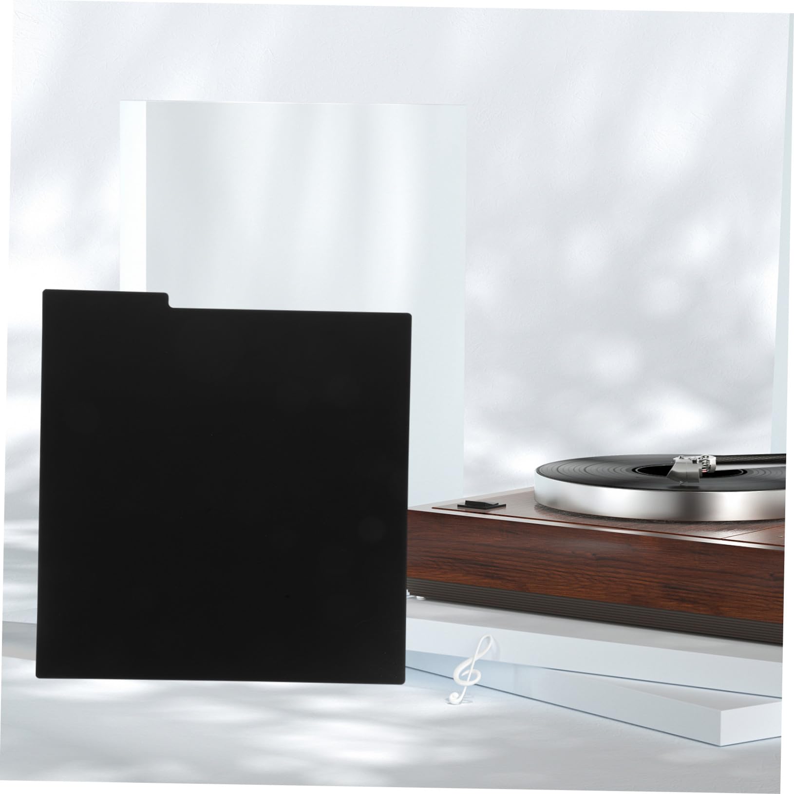 8 Piezas Divisores De Vinilo Para Vinilos Separadores De Plástico Negro Reutilizables Para Organización En Estantes Con Superficie Escribible Resistente Al Agua