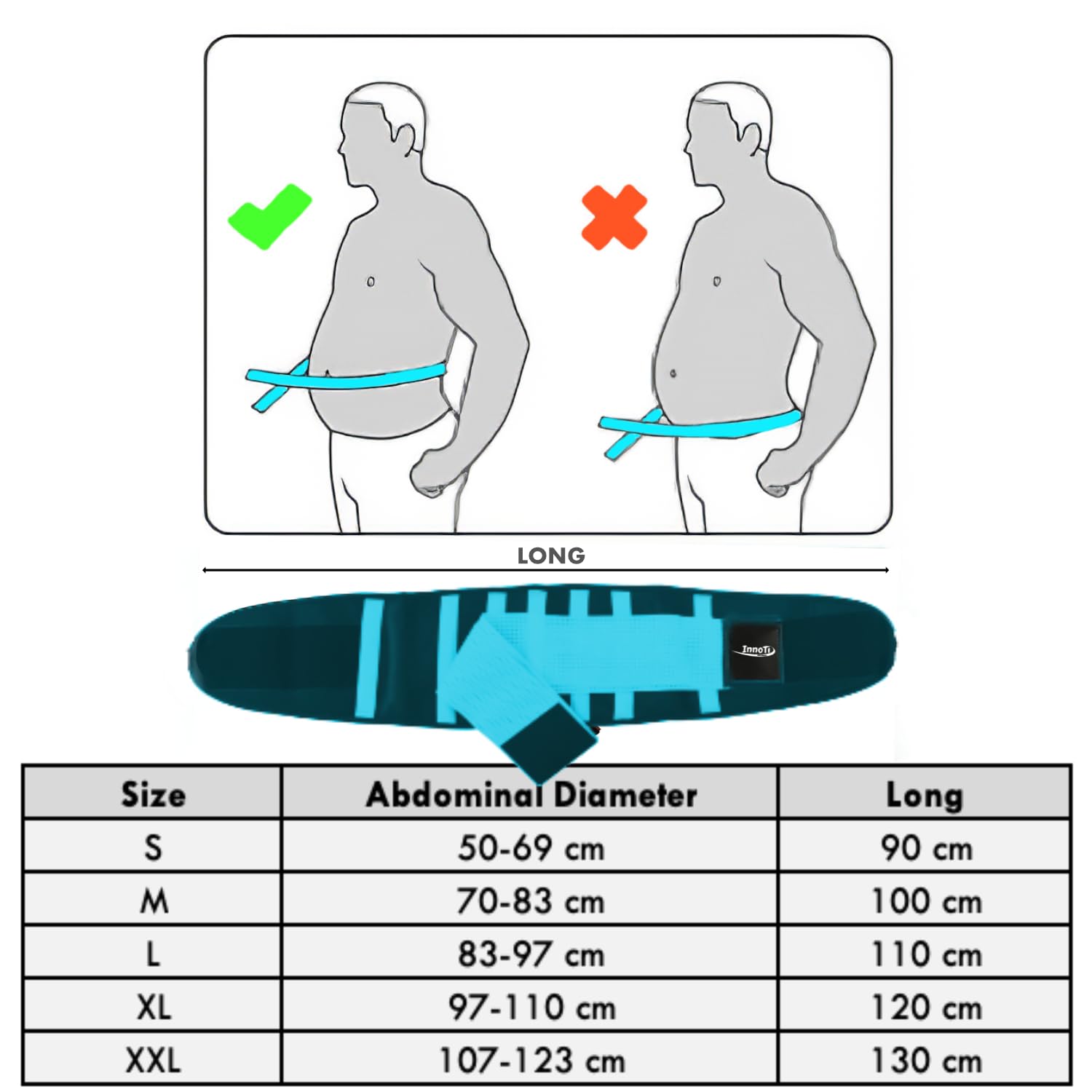 Ceinture Lombaire pour Homme et Femme - Ceinture Dorsale de Soutien Lors D'activités Sportives, de Gym et au Travail - Prévient Les Blessures et Le Mal de Dos - Compression à Double Réglage S