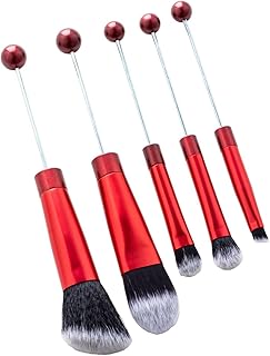 5pcs Soft Synthetic Fiber Makeup Brush Set Ma...