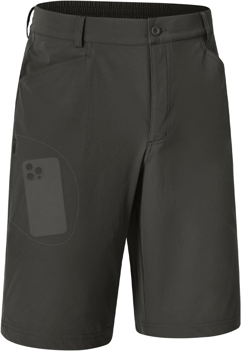 TBMPOY Men's Golf Dress Shorts Stretch Elastic Waist 11" Quick Dry Lightweight Travel Casual Shorts 5 Pockets Travel Casual