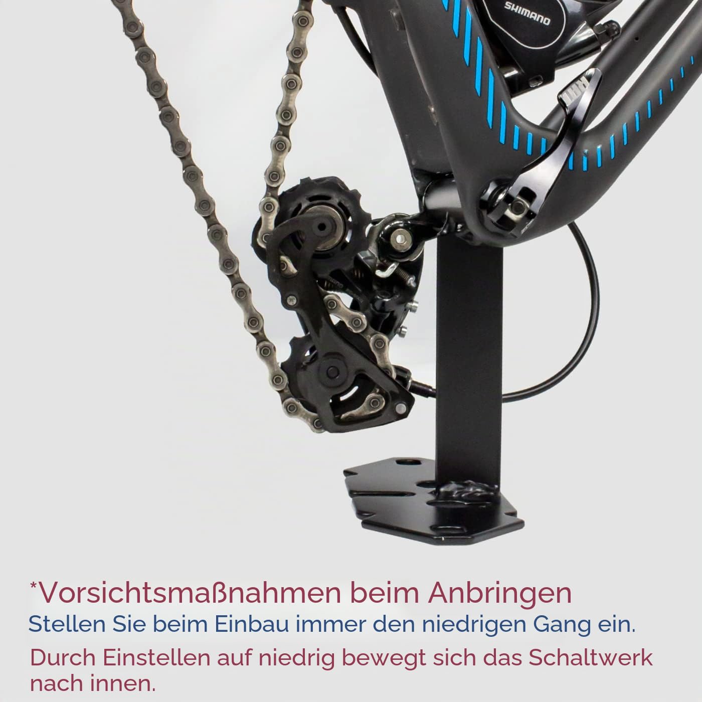 GORIX Fahrrad-Hinterradgabel-Montagestander, Autotrager, Aufbewahrung, LKW, Strase, Mountainbike (GX-0114) (Steckachse 12/15 mm (Mattschwarz))