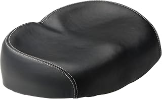 Schwinn No Pressure Cruise Bike Seat - Extra-Wide Foam Padded Noseless Saddle for Comfortable Casual Riding