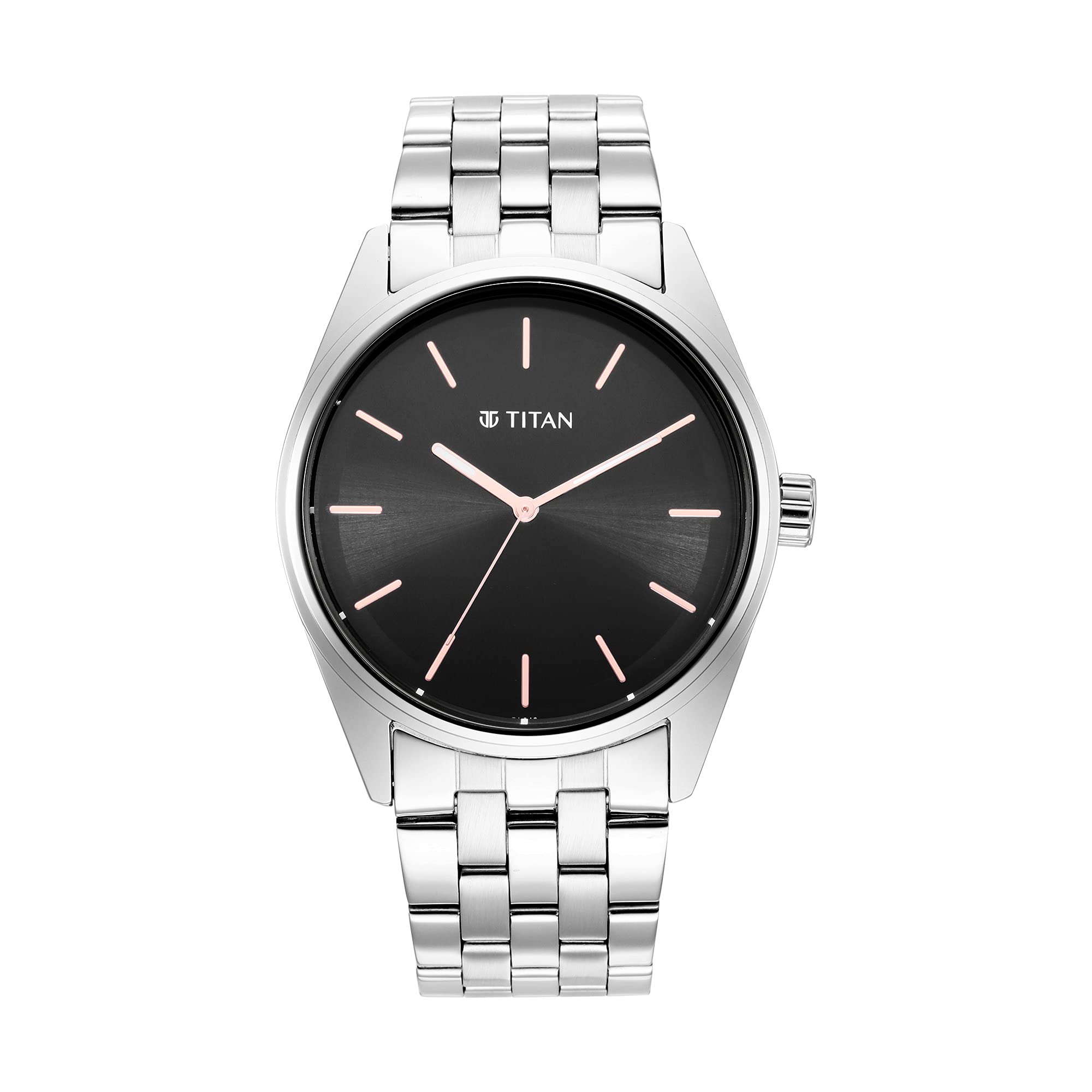 Titan Men Metal Analog Black Dial Watch-1866Sm01, Band Color-Silver (B09H2S1HZG) Amazon Price History, Amazon Price Tracker