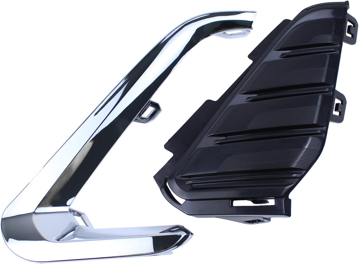 Front Driver Side Fog Light Cover Bezel and Molding Insert Chrome for GMC Terrain 2018-2021