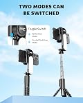 Acer Gadget Gimbal Stabilizer 1Axis for iPhone/Cell Phone/Smartphone/Android with Remote Control&Light, Portable Gimbal Tripod Auto Balance Handheld Selfie Stick for Video Recording, Live Streaming