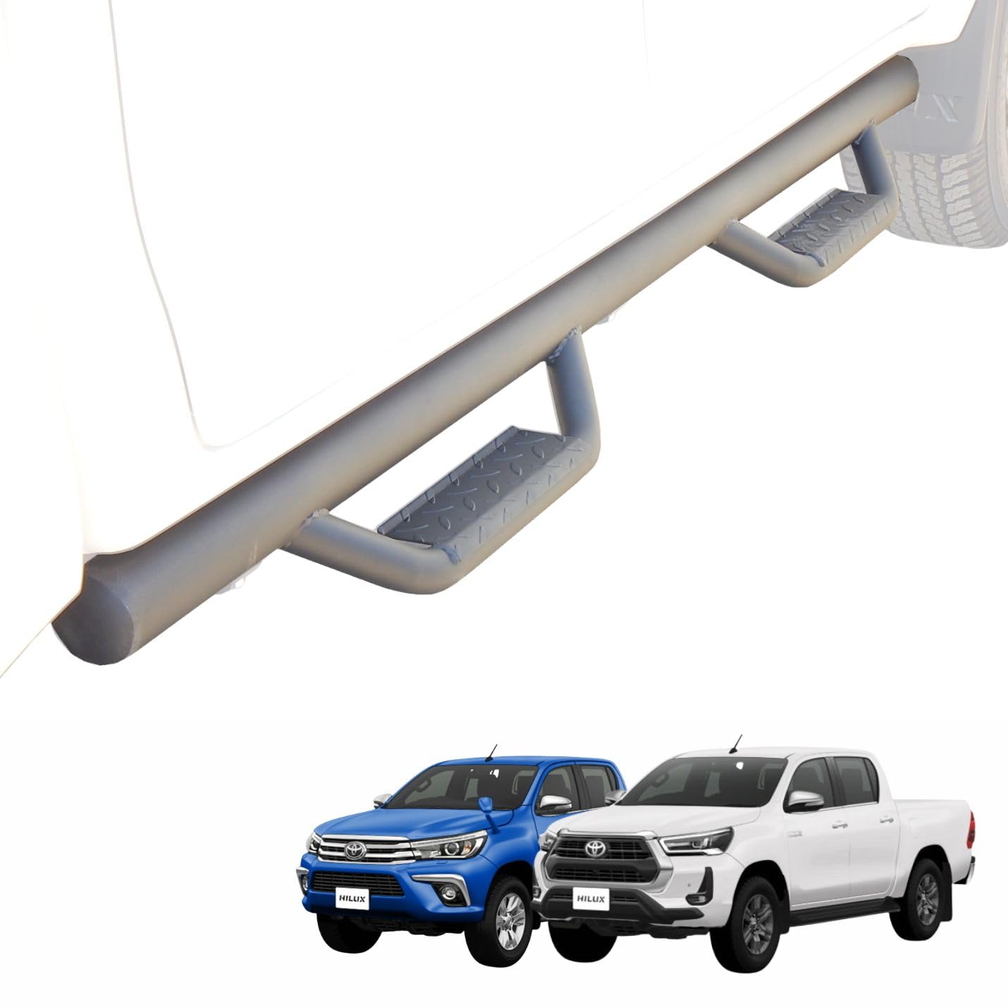 ハイラックスGR GUN125 GIギアサイドステップ Amazon | GI☆GEAR 4ステップ サイドステップ/サイドガード HILUX