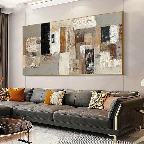 LTjiajuypd Modern Abstract Geometric Shapes Canvas Artwork for Decor The Walls of Living Rooms and Bedrooms(60X120cm)