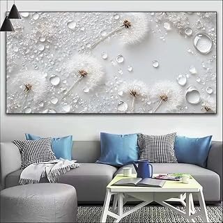 Dandelion Paint by Numbers for Adults,Beautiful Paint by Number Acrylic with 3 Brushes,DIY Painting by Numbers for Beginner Kits,DIY Oil Painting Kit for Home Wall Decor Gift (NO Frame) 40x110cm V-379
