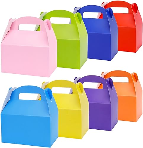 Naleyber Cajas azules de regalo de fiesta, 24 unidades, caja de regalo de papel grueso para regalos, bolsa de dulces para niños, cumpleaños,