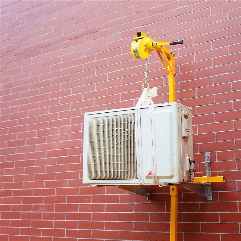 Hand-Cranked Portable Lifting Bracket for Air Conditioner Units, Heavy-Duty Winch, Easy-Operate Design, Ideal for Home & Professional Use