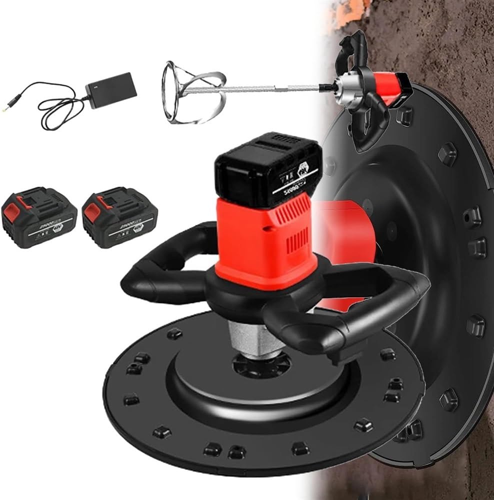 Levigatrice elettrica per cartongesso 1680W, superficie della parete Levigante Lucidatrice 80-200rpm Velocità variabile Cemento Cazzuola Cazzuola Superficie della parete Levigatura Macchina di