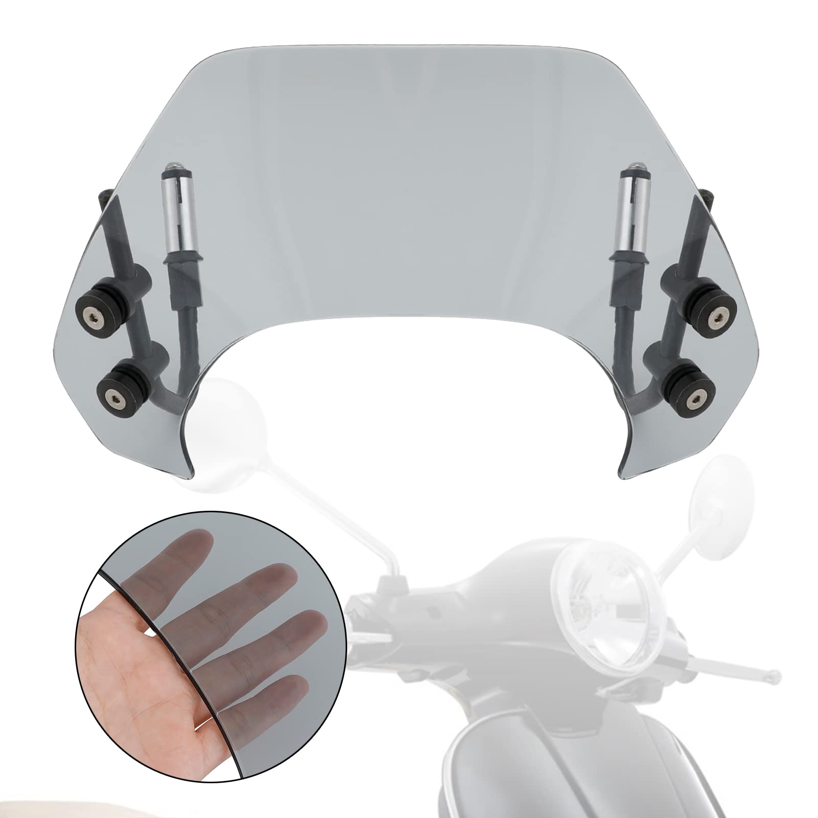 Parabrezza In ABS Per Vespa Sprint 150 (2016-2021) – Cupolino Nero, Facile Montaggio, Design Migliorato