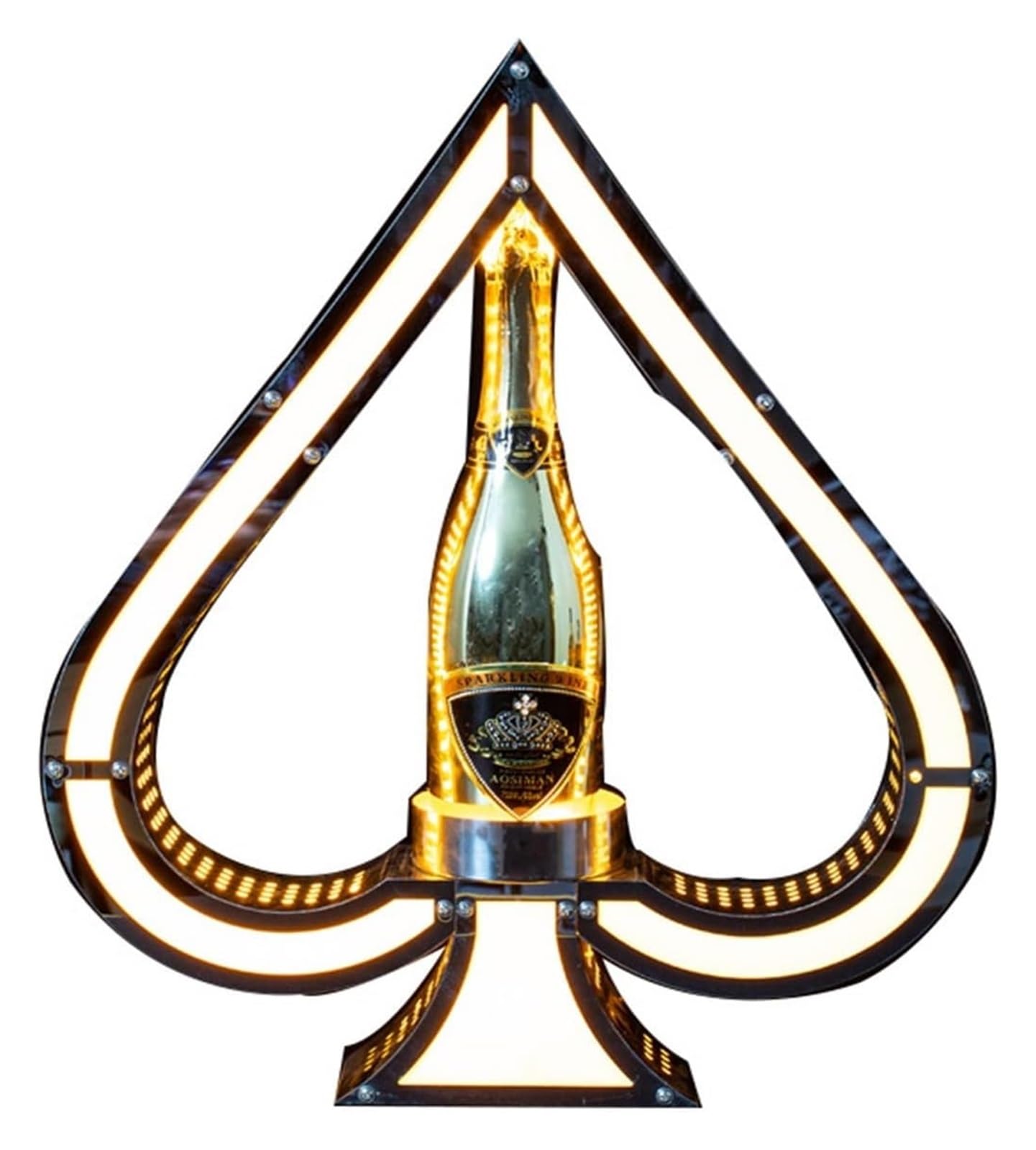 Presentatore for bottiglie di champagne a LED - Espositore for bottiglie VIP di champagne Ace of Spades for bar, hotel, discoteche, ville e feste private