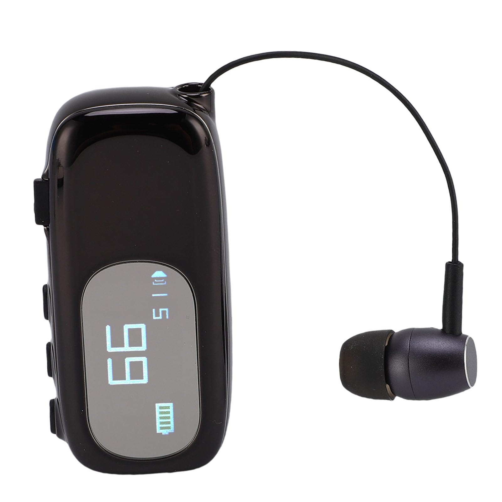Zunate Auricolare Bluetooth con Clip e Display LCD |Auricolare Wireless Retrattile a Mani Libere per la Guida per Uso Aziendale (#1)
