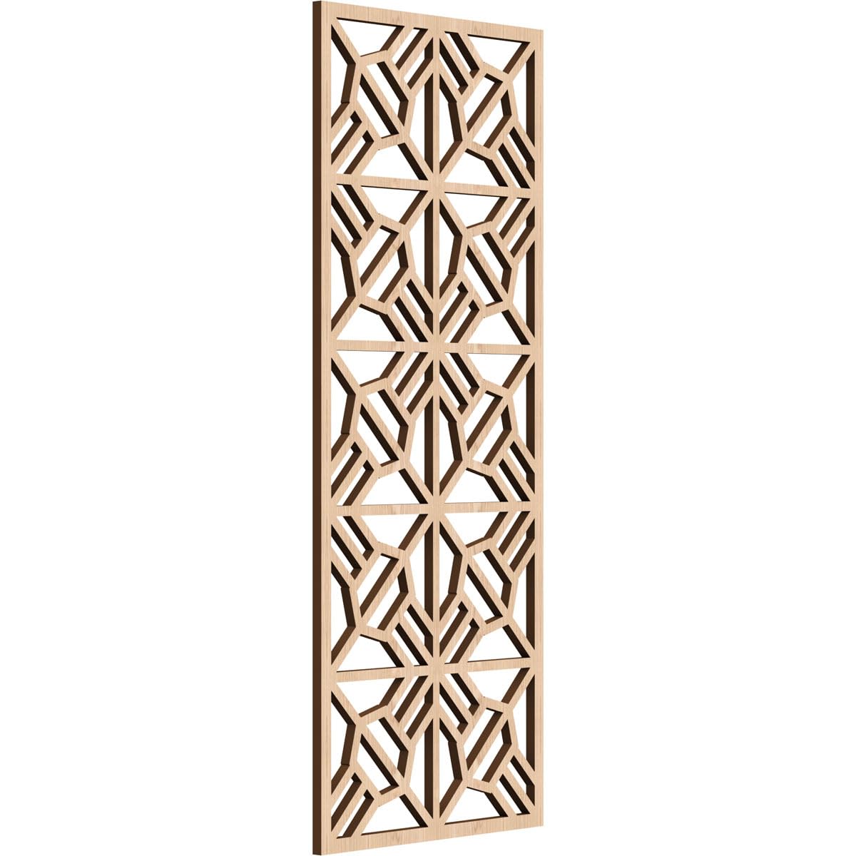 Auburn Decorative Pierced Fretwork Wood Wall Panels, 13 3/8"W x 34 3/8"H x 3/8"T, Red Oak