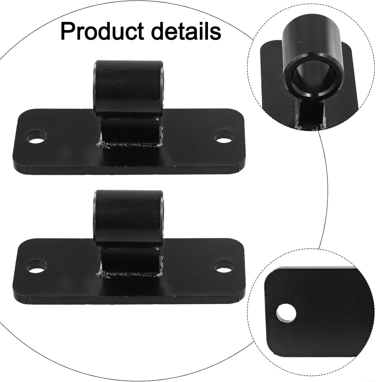 Heavy Duty Wall Mount Gate Hinges, Galvanized Iron Fence Hardware with /8 Inch Pin for Chain Link, Rust Resistant Outdoor Door Hinges for Farm Garden Swing