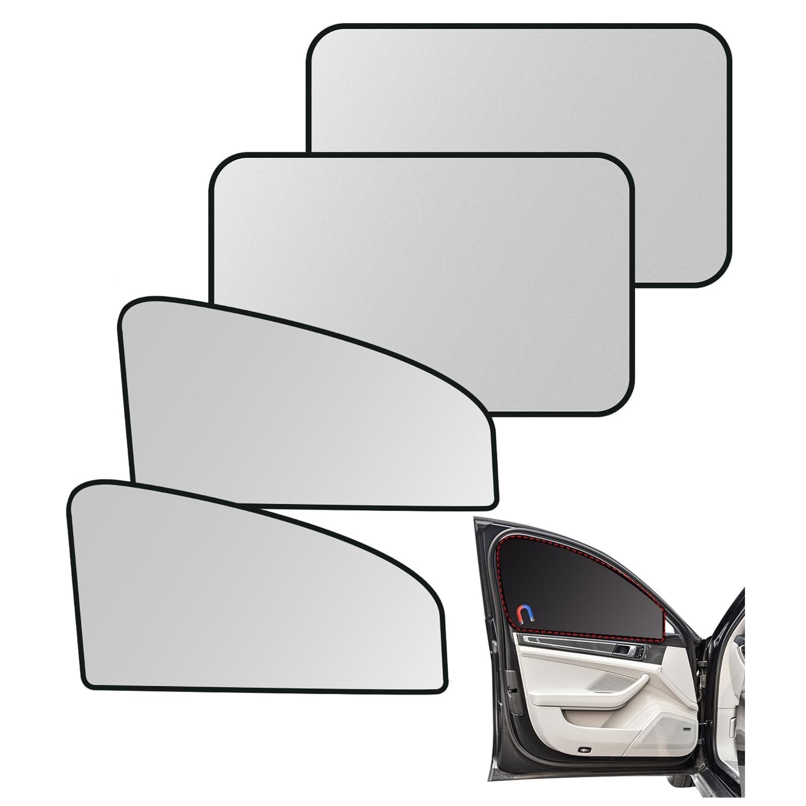 RPGPRLGYO Car Side Window Shades, for Fiat Tipo 2017-2021 Magnetic Car Side Window Sun Shades, foldable Car Sun Blind UV Protection and Privacy