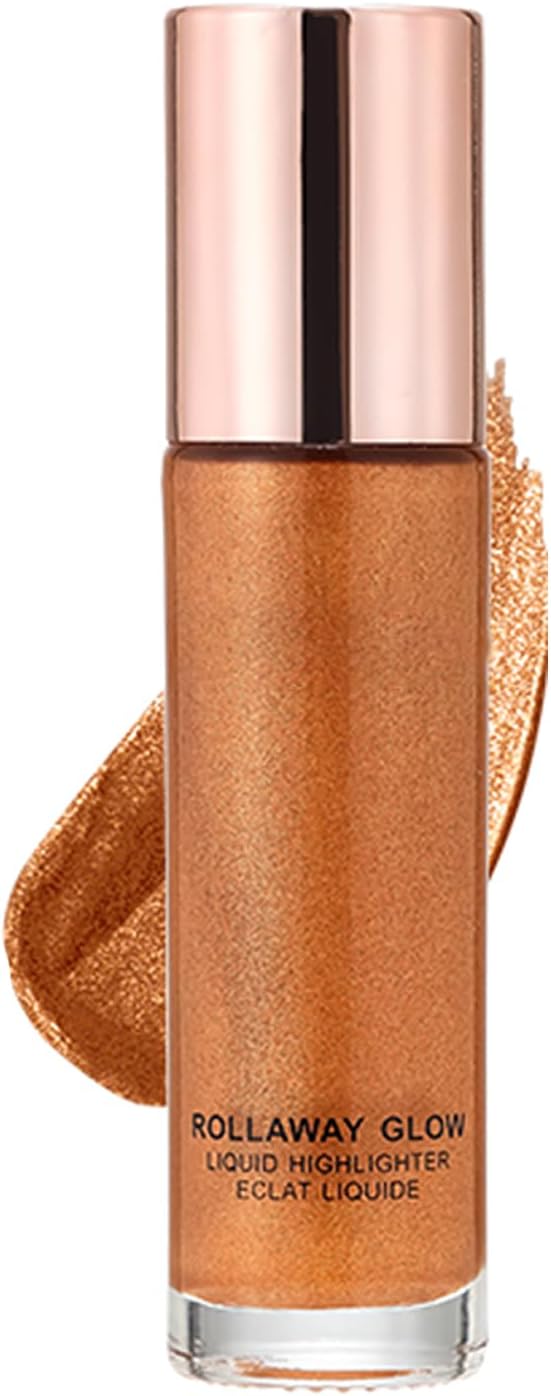 Glow Up Face & Body rozświetlacz, Roll On Bronzer rozświetlacz, olejek do ciała Luminizer, wodoodporny, rozświetlający krople do ciała, olejek z brokatem, na festiwal, Halloween, karnawał, naturalne