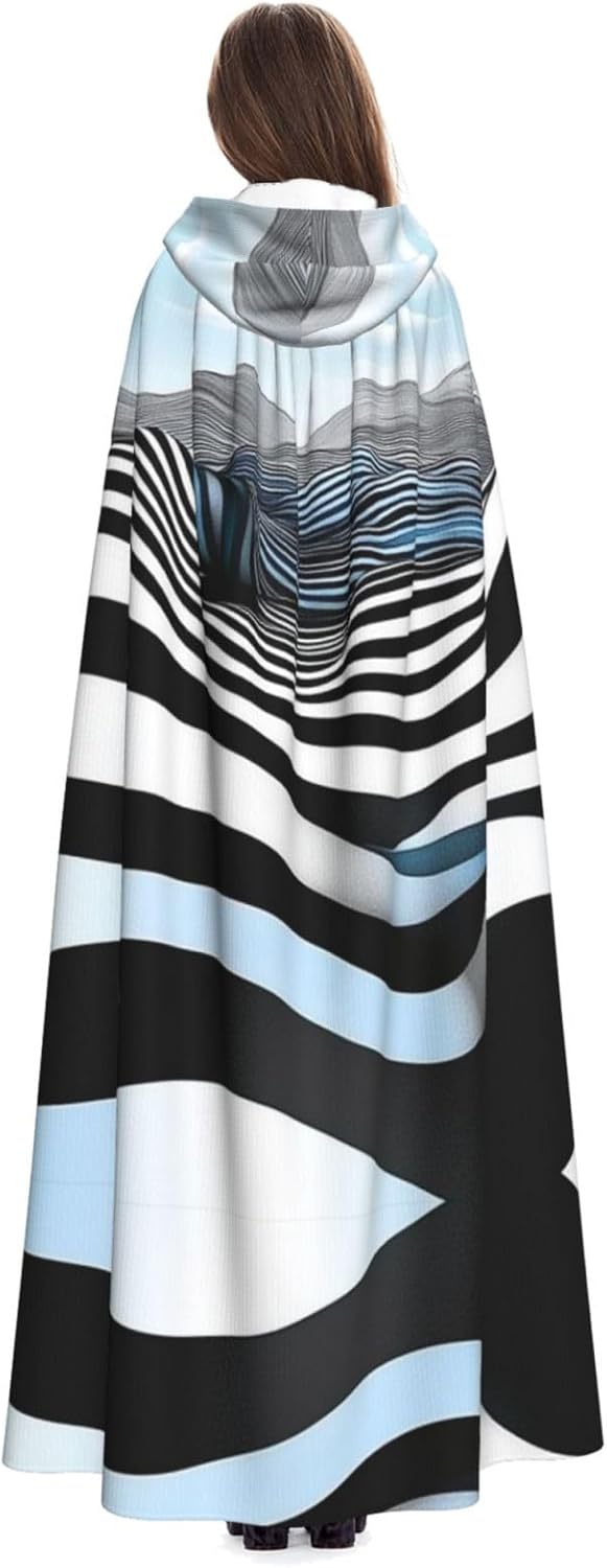 Black paint flowing Unique Darkness Poncho Shawl - Customizable Wearable Blanket for Women, Perfect Halloween Costume Accessory, Knight, Akatsuki, and More