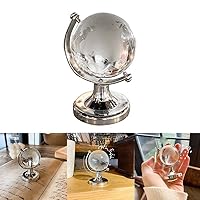 Amazon | ミニ地球儀 360°回転 1個 2個 ガラス 置き物 水晶 透明