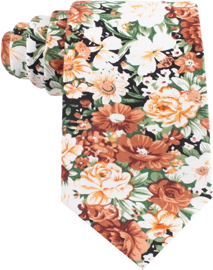 OTAA Floral Necktie Tie | Formal Neckties for Men | Groomsmen Wedding Ties