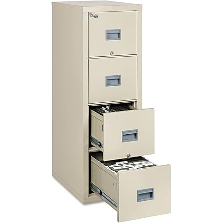 FireKing Fireproof Four-Drawer Patriot Insulated Vertical File Finishing: Parchment