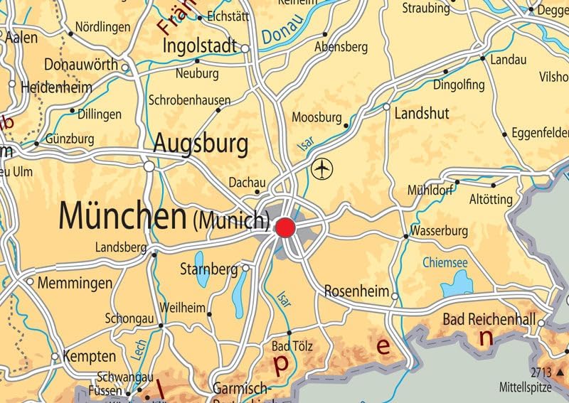 Miniatura 3 de Póster pictórico de Alemania - 23.4 x 16.5 pulgadas - Papel laminado