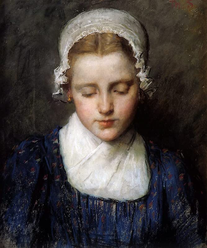 Affiche toile Thérèse Schwartze reproduction d'art portrait 60x90