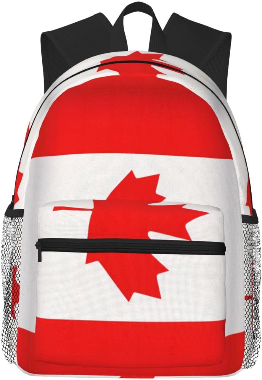 Canadian flag Backpack Large Sports Bag, Best for Basketball, Soccer, Volleyball, Swim, Gym, Travel