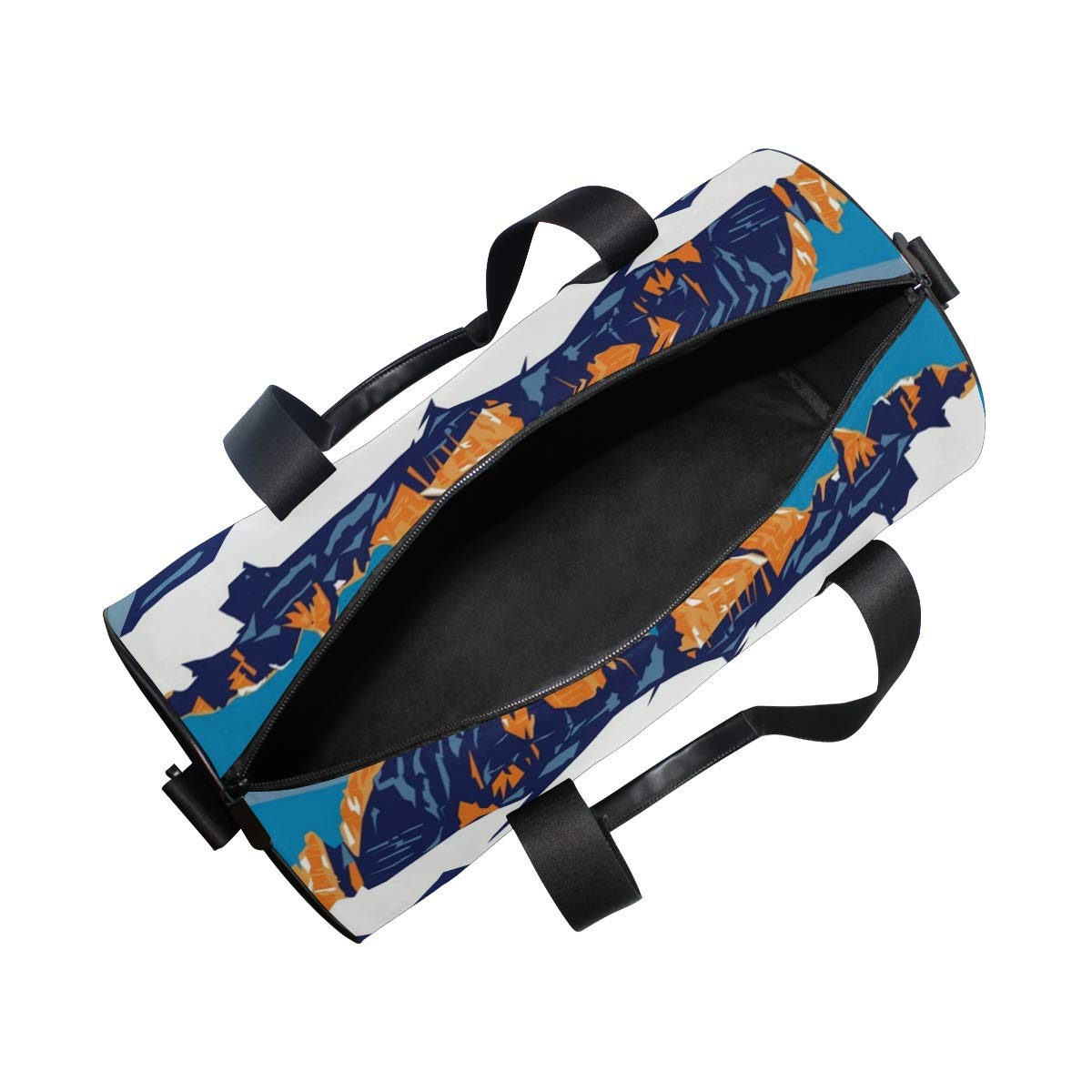Sports Gym Bag with Retro Mountain Bike Cycling Print, Travel Weekender Duffle Bag for Men Women