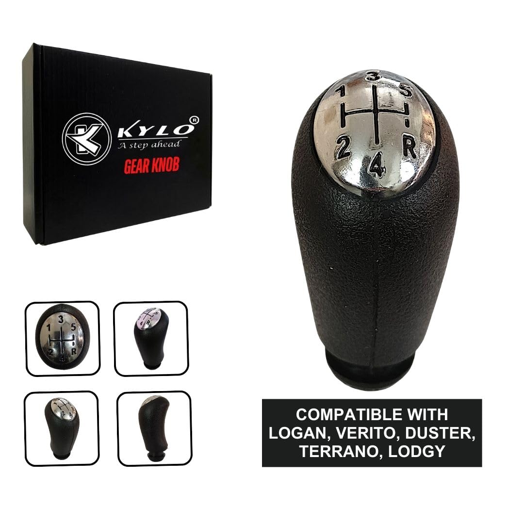 KYLO Car Gear Knob| Gear Shifter for Effortless Shifting | Specific Fit and Durable Build for Enhanced Driving Comfort and Control (Gear KNOB LGC (Black Letters)) - Image 2 thumbnail