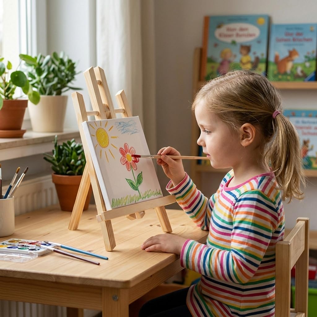 Caballete profesional de madera pequeño, estable mini caballete, pequeño soporte de lienzo Easel para la mesa, soporte decorativo para lienzo, soporte de imagen de pino, L