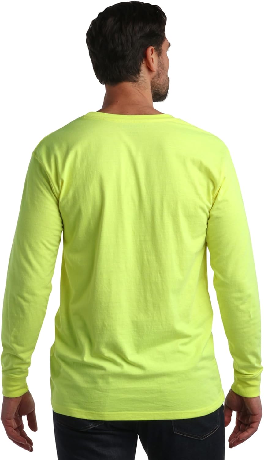 Bass Creek Outfitters Mens High Vis Long Sleeve - 4 Pack Construction Shirts for Men - Workwear Safety Shirts (Sizes M-3XL) - Image 4