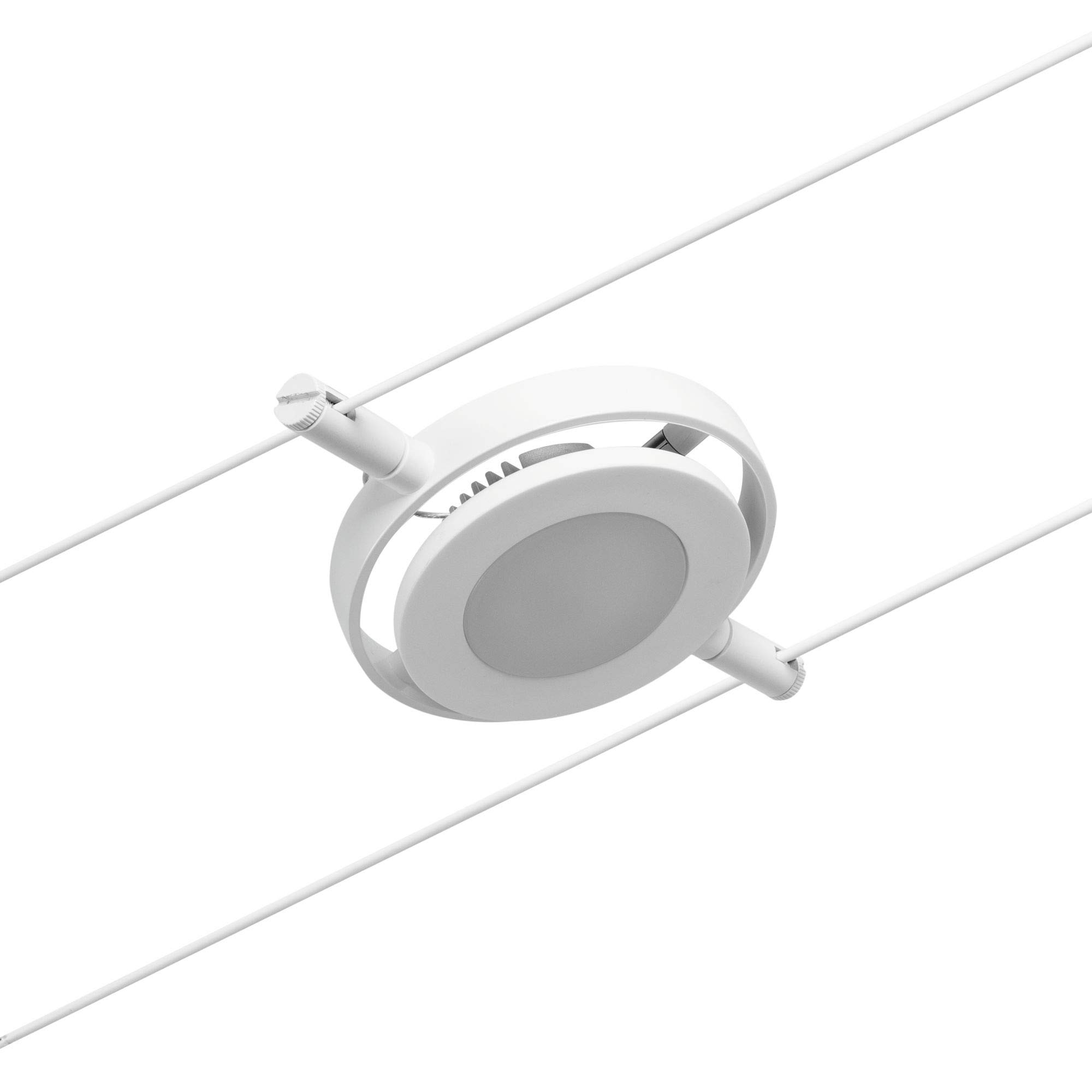 Paulmann 94416 CorDuo Juego de sistema de cable LED RoundMac DC incl. 5x4,5 vatios extensible Blanco, cromado Cable metálico 3000 K
