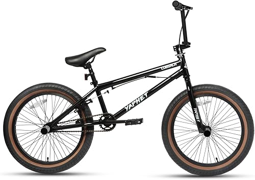 Vista 32 de Freestyle BMX Bike, 20 Inch Yaphet Bicycle for Teen Beginner and Adult Riders, Bike with Hi-Ten Steel Frame, Multiple Colors Negro