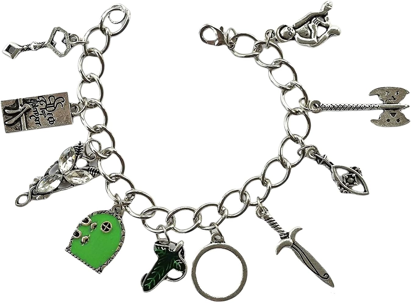 Lord of the Rings Hobbit Inspired Charm Bracelet