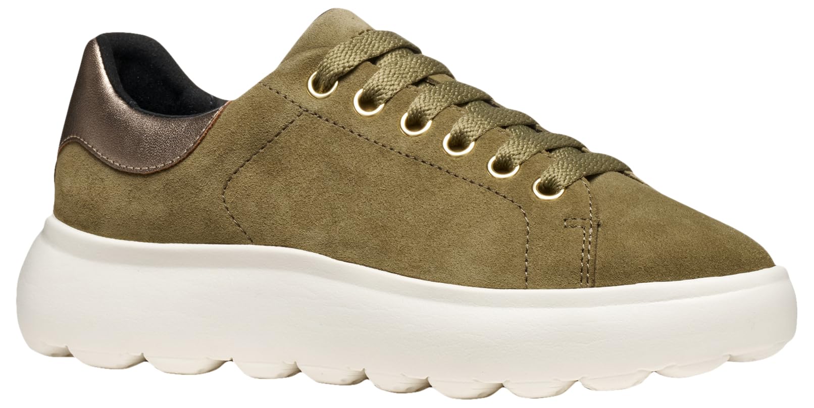 Geox Women's D Spherica EC4.1 Trainers, Green, 38 EU, Green, 5 UK