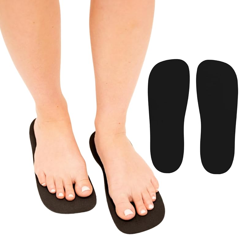 Protetores adesivos descartáveis para os pés STICKONFEET para bronzeamento, pretos, pacote com 60 pares