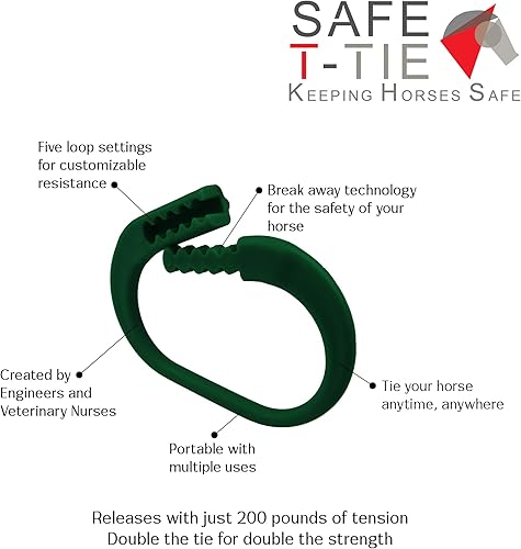 Miniatura 10 de Kensington Protective Products Corbata para caballos, seguridad revolucionaria para ti y tu caballo, con un diseño de liberación rápida para usar